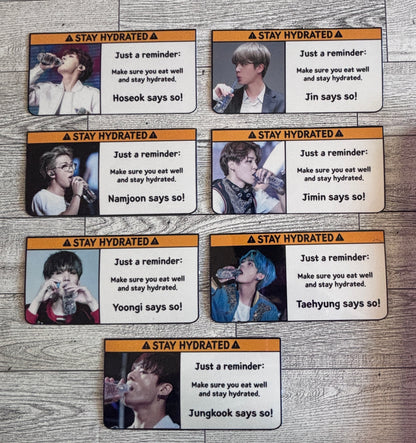 Stay Hydrated Sticker - BTS