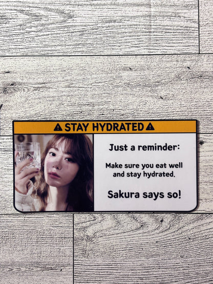 Stay Hydrated Sticker - LE SSERRAFIM